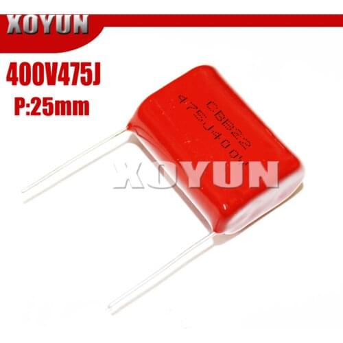 5PCS 400V475J 400V 475J 475J400V Pitch 25MM 400V 4.7UF CBB Polypropylene film capacitor