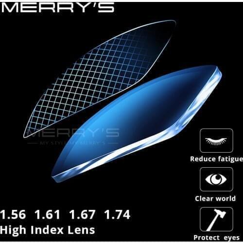 MERRYS Anti Blue Light B2 Series 1.56 1.61 1.67 Optical Lenses Prescription Glasses Lens Myopia Thin HMC Lenses