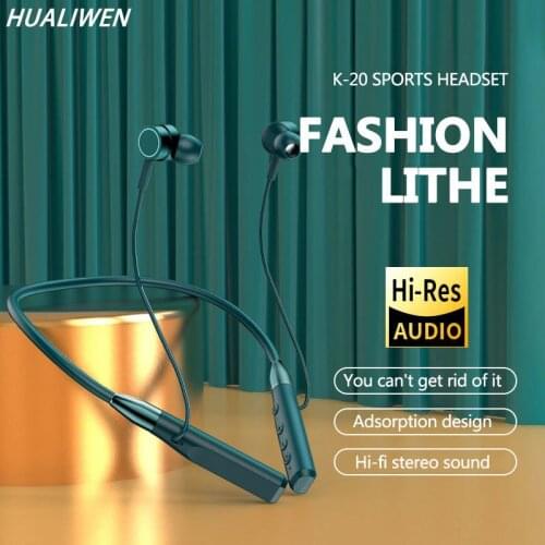 Magnetic Wireless Bluetooth 5.0 Earphone Neck-mounted Stereo Headset Hands-free Bluetooth Headset With Microphone