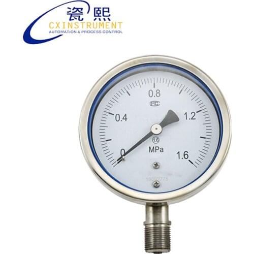 Pressure Gauge For Compressor 0~60 Mpa 60mm Radial Install 2.5% Accuracy