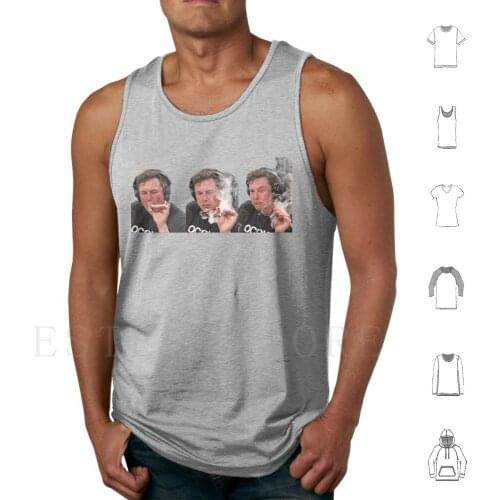 Elon Musk Tank Tops Vest Cotton Elon Musk 420 Drugs Tesla Badass Art Design High Smoking Smoking Cool