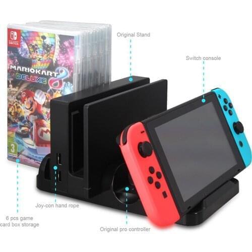 Kuulee Multi-Function Charging Base Bracket Disc Storage Rack Securely Charge and Store Game Handle