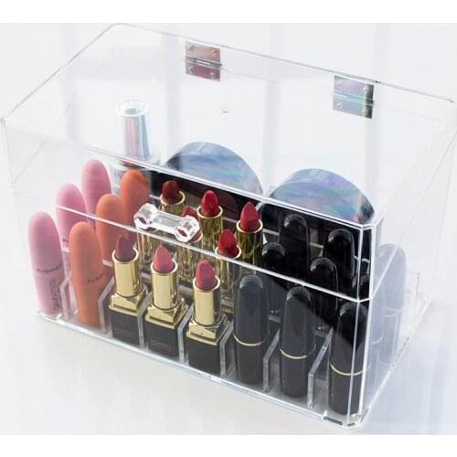 26 Grids Multifunctional Home Bedroom Lipstick Stand Case Cosmetic Makeup Tools Organizer Holder Plastic Box