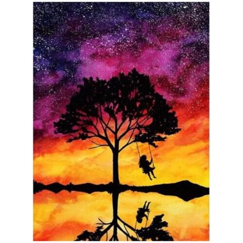 5D DIY Diamond Painting Autumn season Tree Cross stitch Kit Full Square Diamond Embroidery Mosaic Picture of Rhinestones WG2149