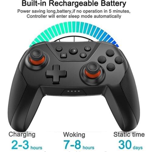 NEW TNS-0118B Bluetooth Gamepad Vibration Turbo Dual Motor Wireless Controller for Switch Pro Game Console with Wakeup Function