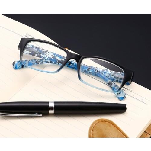 Iboode New Fashion Printed Flower Reading Glasses Classic Retro Men Women HD Lens Unisex Presbyopic Eyewear Diopter +1.0 To +4.0