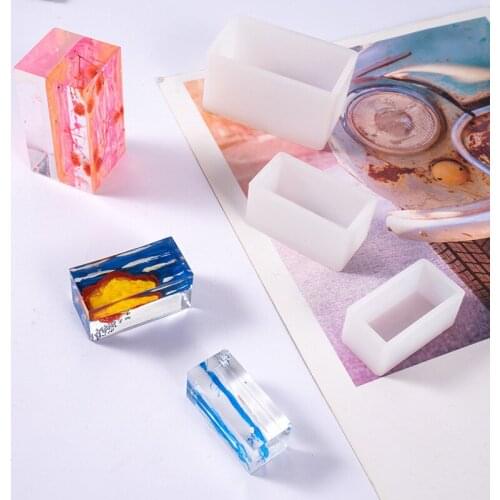 DIY Rectangular Silicone Mold Resin Dry Flower Filling Molds For Storage Jewelry Mold