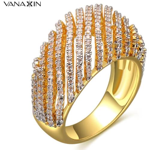 Pave CZ Setting Crystal Luxury Ring Fashion High Quality Jewelry New Statement Rings Hip Hop Jewellery Gift Box Free