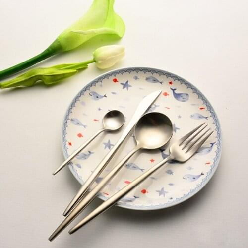 Luxury Cutlery Steel Cutlery set Stainless Steel Dinner Set Dining Steak Knives Forks Sets Western Food Dinnerware Silverware