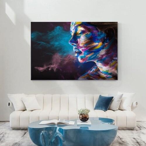 SELFLESSLY ART Abstract Picture Wall Art Canvas Painting Watercolor Woman Poster Portrait HD Print For Living Room Decoration