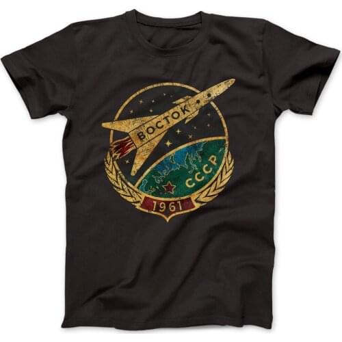 Cccp Soviet Vostok 100% Premium Cotton Russia Gift Present New Fashion Men Brand Clothing Summer Hip Hop Fitness T Shirt Design