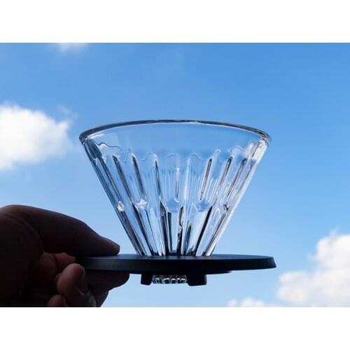 TIMEMORE Glass Crystal Eye coffee dripper pour over coffee maker V60 glass coffee filter washable coffee filter plastic holder