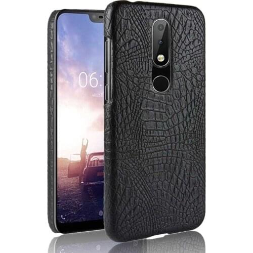SUBIN New Case For Nokia X6 2018 Luxury Crocodile Skin PU Leather Mobile phone Back Cover Phone Protective Case for nX6(2018)