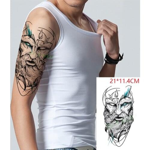 Waterproof Temporary Tattoo Stickers Greek Mythology Fake Tatto Flash Tatoo Arm Back Leg Body Art for Women Men