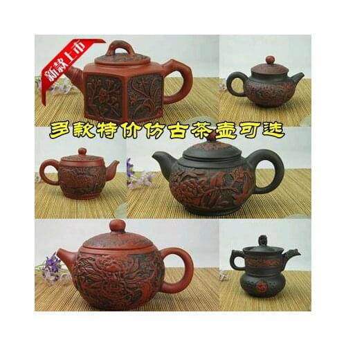 Archaistic teapot, kungfu tea set, beauty kettle, tea pot, dragon style, clay, onsale