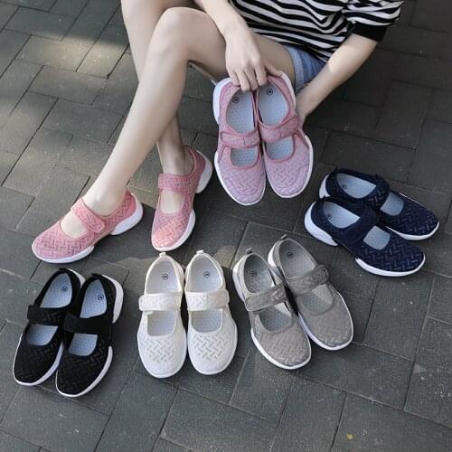 2021 Summer Women Casual Sneakers Platform Wedge Mother Shoes Light Breathable Outdoor Non-Slip Sandals Walking Shoes Size 35-42