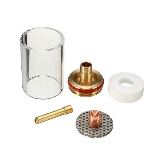 1Set Pyrex Glass Cup Kits Stubby Collets Body Gas Lens For WP17/18/26 TIG Torch Series