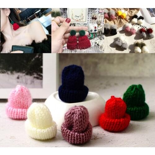 10pcs/Lot 35*36mm Knit Mini Hat Diy Handmade Oil Enamel Charms Design for Jewelry Making Earring Bracelet or Necklace