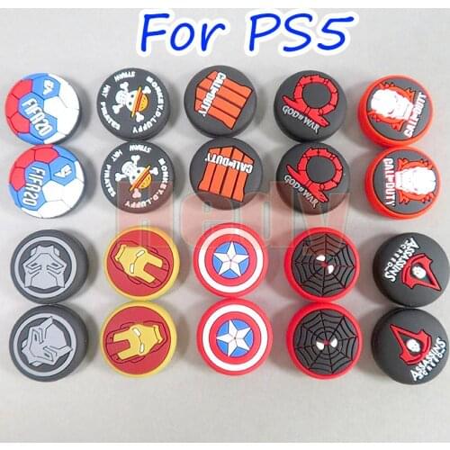 100pcs Soft Silicone Thumb Grip Stick Cap Cover For Sony PS5 Controller for Playstation 5 PS5 Joystick Cap Accessories