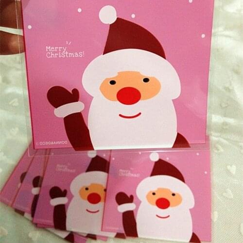 100pcs Self Adhesive Cookie Small Candy Bags Cellophane Christmas Gift Bags