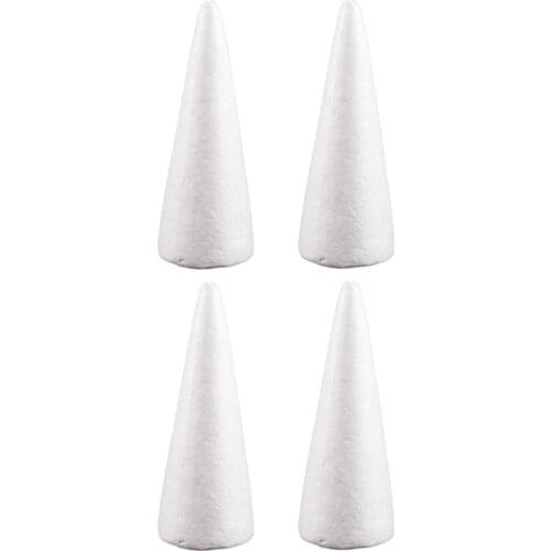 12pcs 10cm White DIY Cone Children Craft Cone Accessories for Home Craft Christmas