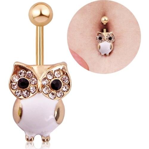 14G Fresh Summer Style Owl Body Helix Piercing Rings Surigcal Steel Navel Accessory Xuping-Jewelry Bikini Beach Accessorys