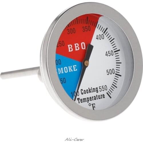 2" 550F BBQ Thermometer Gauge Barbecue Grill Wood Smoker Charcoal Heat Indicator
