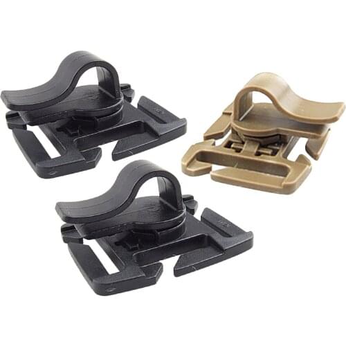 3 Pieces Water Bag Pipe Buckles 360 Rotation Hydration Tube Holder Clips for Outdoor Backpack Straps