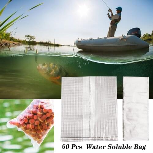 50Pcs/Bag Multiple Sizes Water Dissolving PVA Bags Carp Fishing Material Tackle Quick Water Soluble Solid Bait Bags Liberal