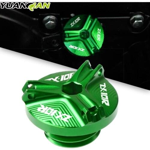 Motorcycle M20*2.5 CNC Aluminum Engine Oil Filler Cup Plug Cover Cap Screw For Kawasaki ZX10R Z-X10R ZX 10 R 2013-2019 2014 2015