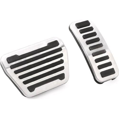 Car No Drill Anti-Slip Fuel Brake Steel Pads Pedals Cover Accessories for Land Rover Defender 110 2020