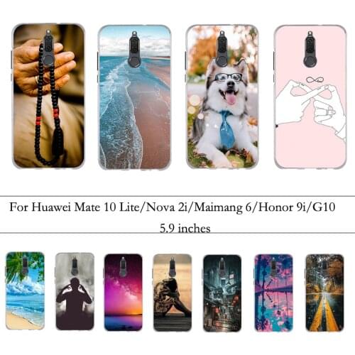 Fundas for Huawei Mate 10 Lite/Nova 2i/Maimang 6/Honor 9i/G10 Case Coque Soft TPU Silicone Cover for Huawei Mate 10 Lite Case