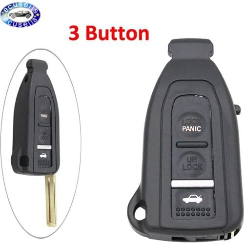 3 Buttons Smart Prox Remote Key Shell Case Fob Uncut Blade For Lexus LS430 2002-2006