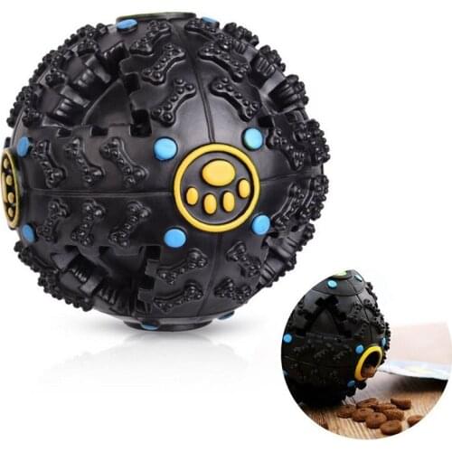 Pet Dog Ball Toy Rubber Ball Toy Funning Chew Toys Tooth Cleaning Balls of Food Balck Pet Squeak Toys Screaming Rubber