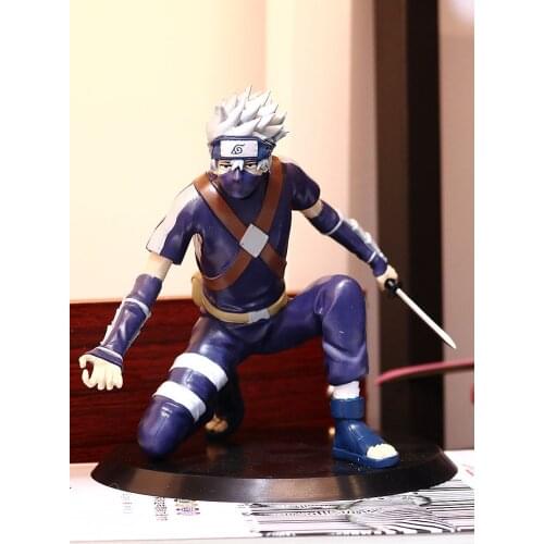 Naruto Shippuden Shadow Hatake Kakashi Anime Action Figure Model Assassinate 15CM PVC Statue Collectible Toys For Kids Figma