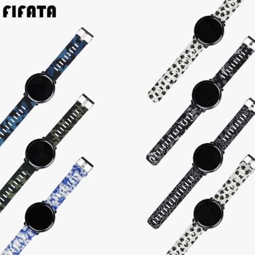 FIFATA For Huami Amazfit Pace 22MM Silicone Watch Band Printing Pattern Strap Replacement Bracelet Wristband Accessories