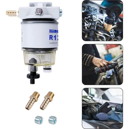 R12T Fuel Water Separator Filter Diesel Engine for RKUBOTA-Z482 CATERPILLAR-C0.5 Auto Parts Complete Combo Filter Cup
