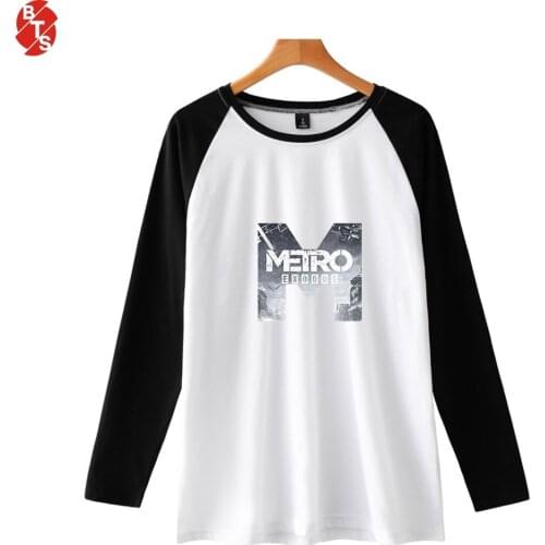 Metro Exodus Fashion Printed Raglan T-shirts Women/Men Long Sleeve Casual Tshirts 2019 Hot Sale Trendy Streetwear T Shirts