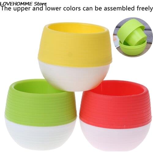 New 5Pcs Flower Pots Mini Round Plastic Flowerpot Nursery Flower Pot Bonsai Planter Nursery Home Decor