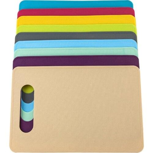 Kitchen Cooking Tools Flexible PP Plastic Non-slip Hang Hole Cutting Board Food Slice Cut Mini Chopping Block