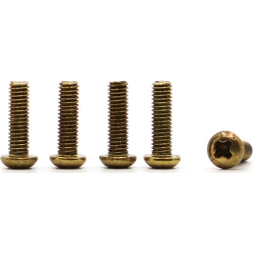 5-50pcs M2 M2.5 M3 M4 M5 M6 GB818 Phillips Copper Machine Screws Cross Pan Head Brass Screws DIN7985