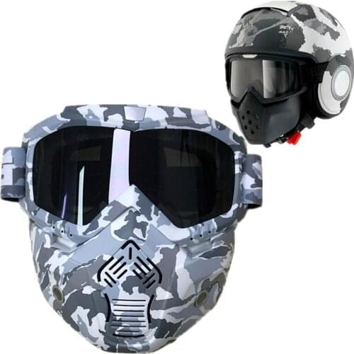 New Motorcycle Mask Goggles Helmet Glasses Camo Street Fighter Motorcycle Motorbike Helmet Goggles fit Shark Helmet
