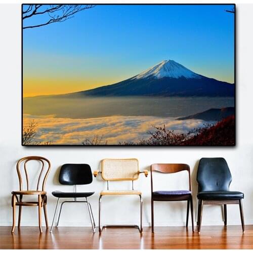 Mount Fuji Japan Landscape Canvas Paintings Snow Mountain Scenery Posters and Print Cuadros Wall Art Picture for Home Decoration