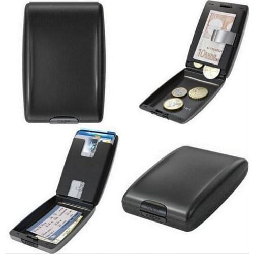 New Business Card Holder Aluminum Metal Bankcard Blocking Hard Case Wallet Credit Card Anti-RFID Scanning Protect Holder