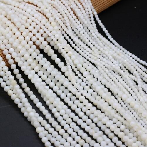 Charm Freshwater Shell Beads Natural White Mother of Pearl Shell Loose Beads for Jewelry Making DIY Necklace Bracelet 14
