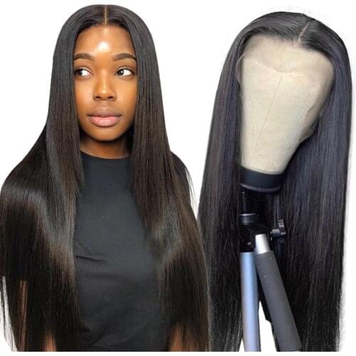30 Inch Wig Straight Lace Front Human Hair Wigs 250% Density 4x4 Closure Wig Transparent Lace Frontal Wigs for Women Human Hair