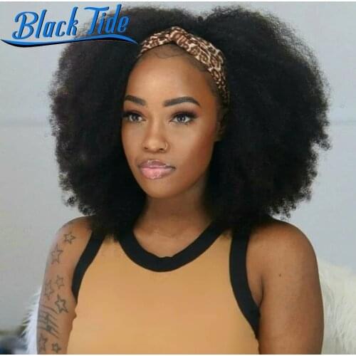 Headband Wigs Afro Kinky Curly Headband Wig Remy Brazilian 150% Headband Wig Human Hair Kinky Curly Head Band Wigs Human Hair