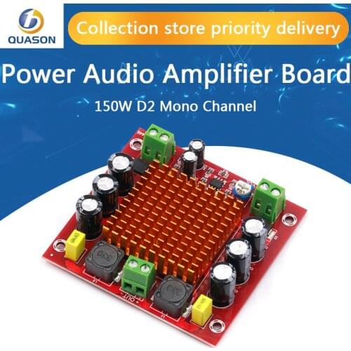 Digital Amplifier Board TPA3116DA TPA3116 150W D2 Mono Channel Digital Power Audio Amplifier Board XH-M544 DC 12V 24V