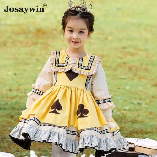 New Fashion Lolita Girl Dress for Kid Girls Baby Toddler Party Birthday Wedding Dress Girl Ball Gown Patchwork Princess Vestidos