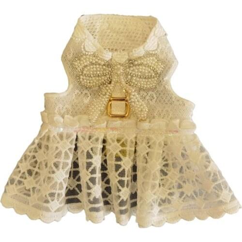Dog Dress Wedding Summer Pet Clothing XS Cute Lace Dog Skirt Puppy Apparel Small Dog Costumes Yorkshire Poodle Schnauzer Clothes